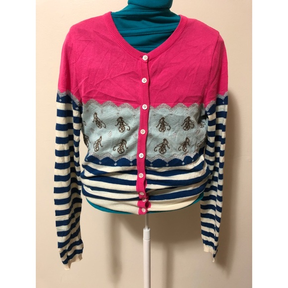 Alexander McQueen Monkey Intarsia Cardigan - Picture 1 of 9